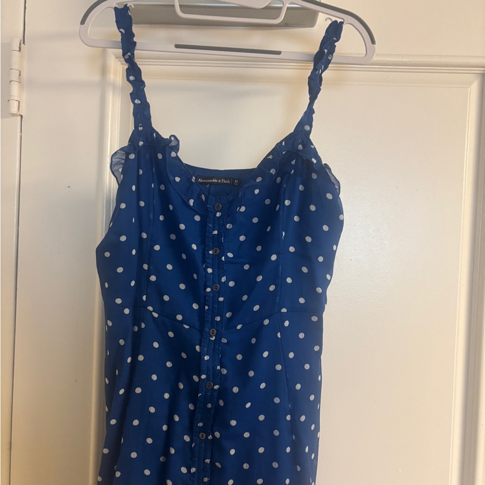 Abercrombie & Fitch Blue Dress with White Dots - Picture 5 of 6
